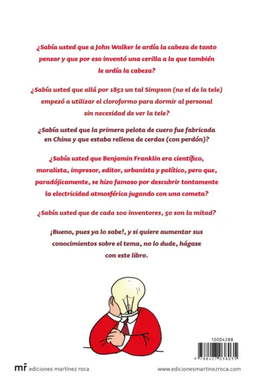 Contraportada 50 inventos y la mente que los parió