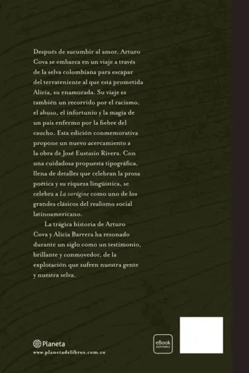 Contraportada La vorágine