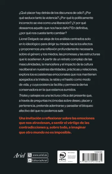 Contraportada Tristes y salvajes
