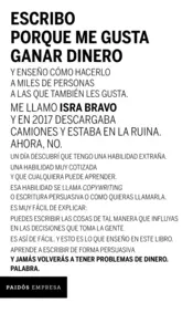 Portada Escribo porque me gusta ganar dinero