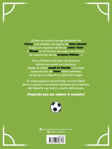 Contraportada 50 historias de fútbol para antes de dormir