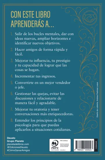 Contraportada Cómo ganar amigos e influir sobre las personas