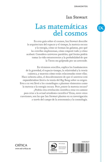 Contraportada Las matemáticas del cosmos