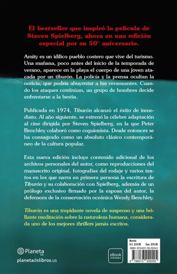 Contraportada Tiburón (Spanish Edition)