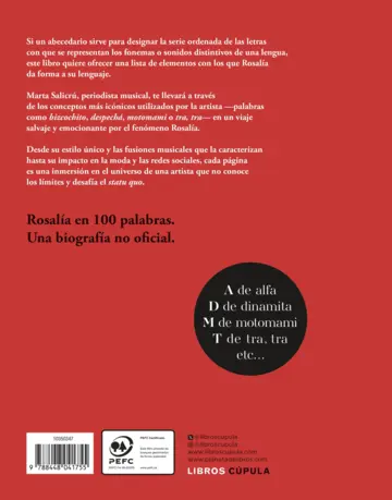 Contraportada Rosalía de la A a la Z (Edición mexicana)