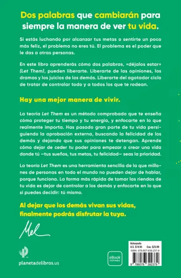 Contraportada La teoría Let Them (Spanish Edition)