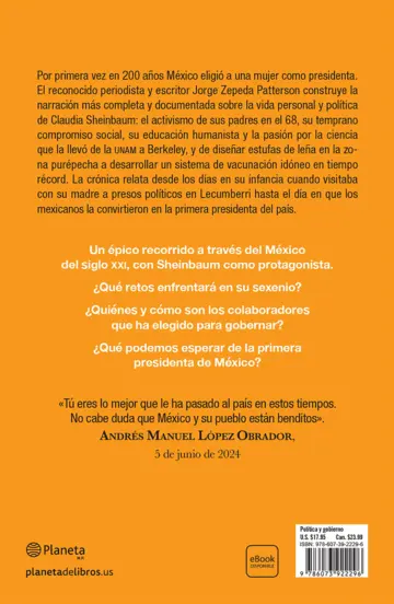 Contraportada Presidenta (Spanish Edition)