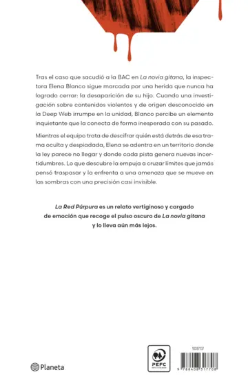 Contraportada La Red Púrpura (Inspectora Elena Blanco 2)