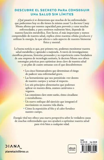 Contraportada Energía vital (Spanish Edition)