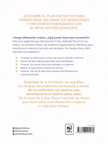 Contraportada La solución para la inflamación (Edición mexicana)