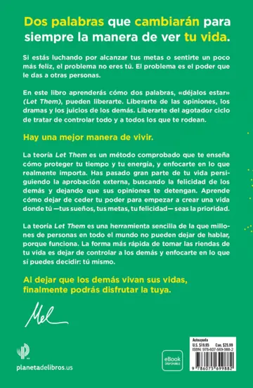Contraportada La teoría Let Them. La clave está en soltar (Spanish Edition)