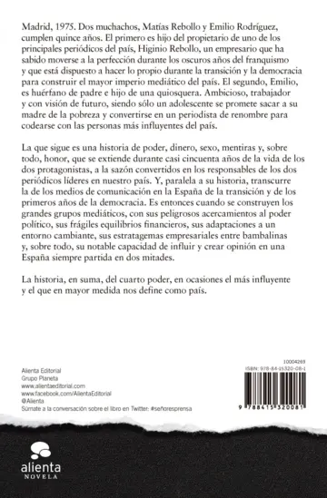 Contraportada Los señores de la prensa