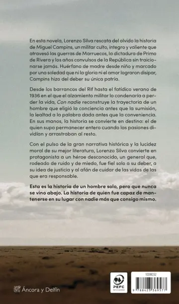 Contraportada Con nadie (Edición especial firmada)