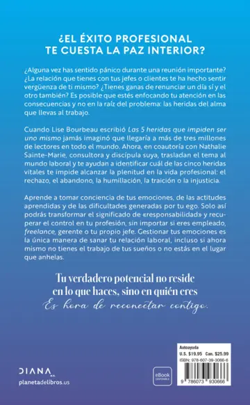 Contraportada Las 5 heridas que te impiden ser tú mismo en el trabajo (Spanish Edition)