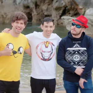 Retrato de  Mikecrack, El Trollino y Timba Vk